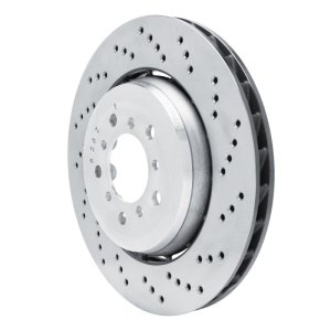 BMW M3 Brake Rotor (1) - Right Front - R1 Concepts - Drilled, Carbon Alloy GeoMET - `06-`08